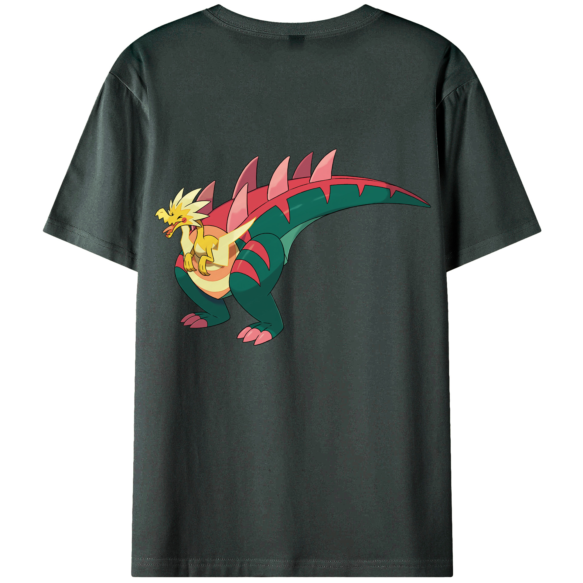 （画像用） ポケットモンスター Pokémon 綿100％ メンズ半袖Tシャツ（バックプリント） 通気性